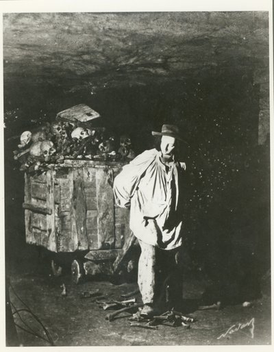 Interior of Catacombs, Paris by Nadar